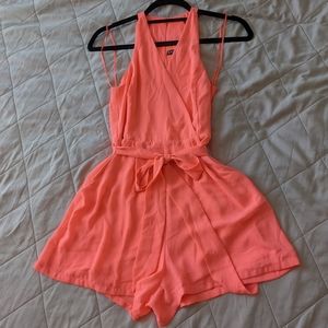 Sleeveless v-neck romper